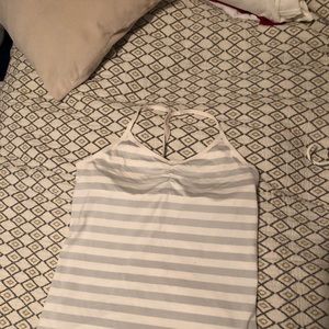 Nike grey and white striped tank